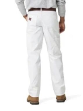 NWT 4 Pair Lot Wrangler White Work Painter Carpenter Pants Jeans size 46 x 32